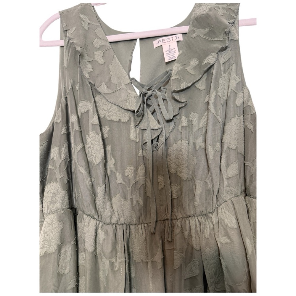 Torrid Olive High Low Dress FESTI sz 2 - Picture 6 of 9